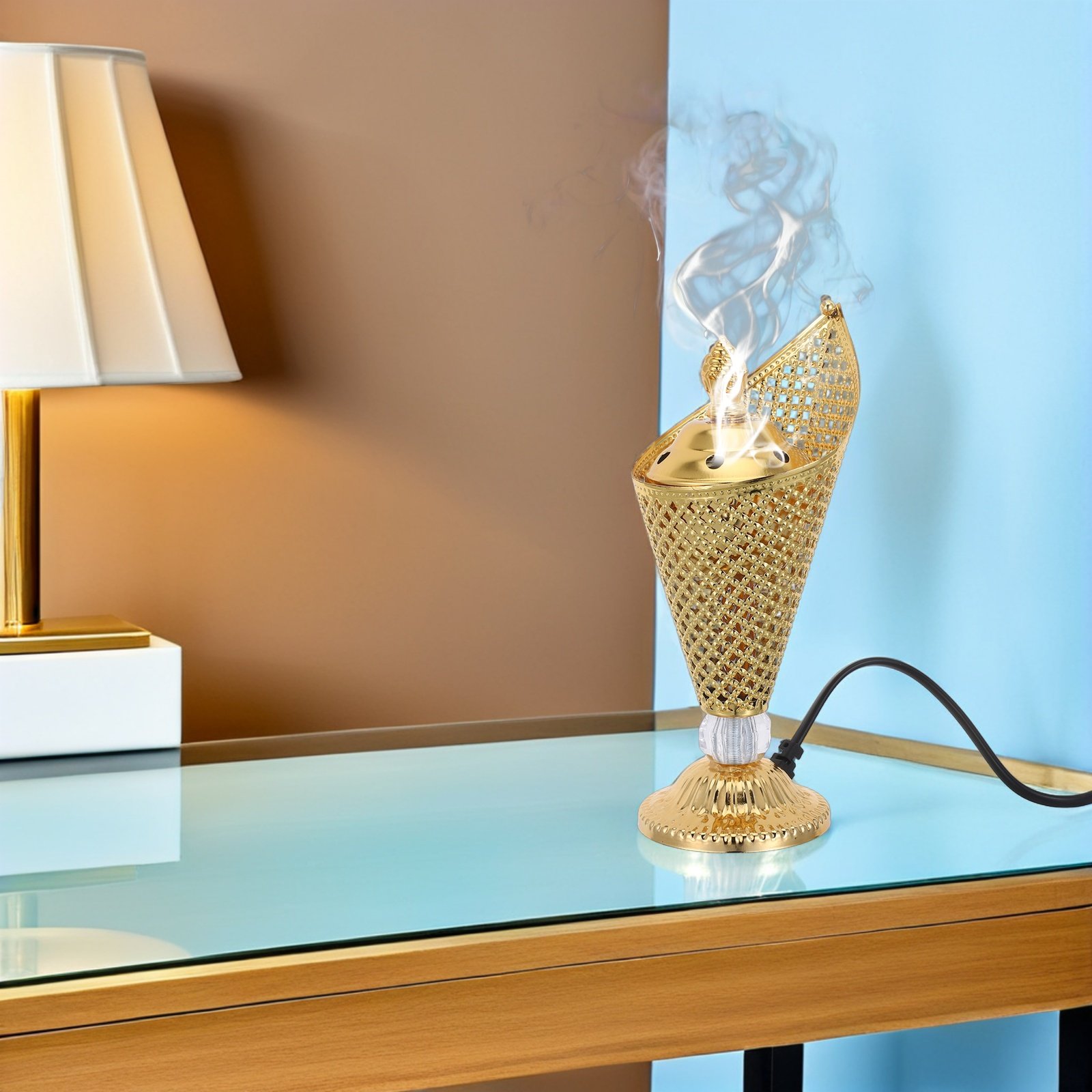 Home Fragrance Plug In - Bruciatore di incenso elettrico in metallo