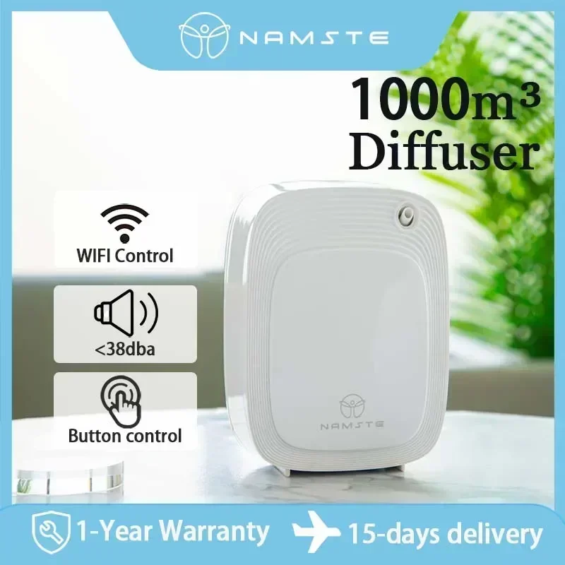 Home Fragrance Oil Diffuser - Diffusore di Aromi Namste 1000m³, Capacità